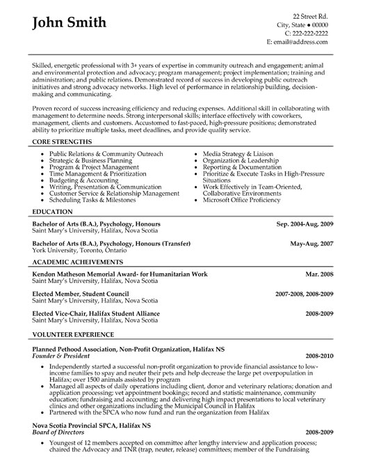 environmental protector or advocator resume template