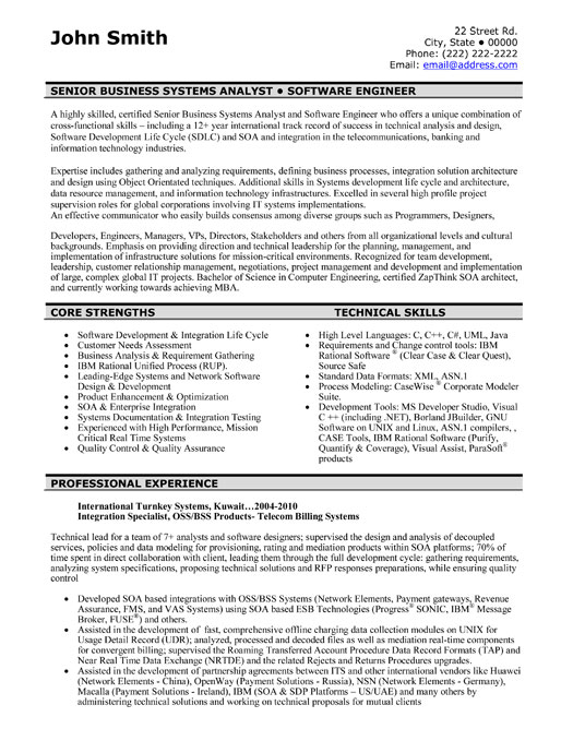 Software Engineer Resume Templates