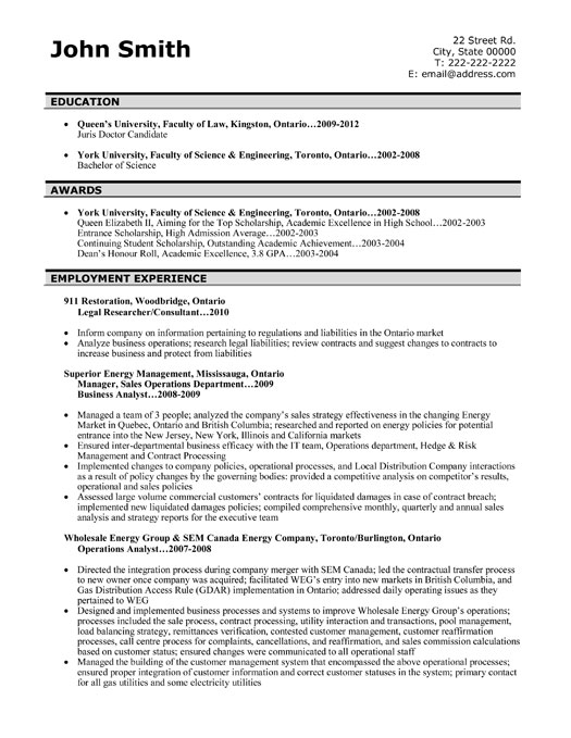 legal consultant resume template