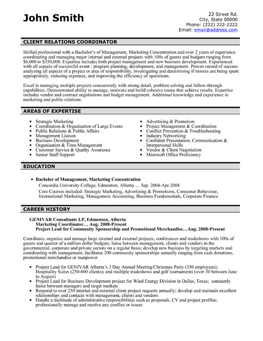 Best event coordinator resume