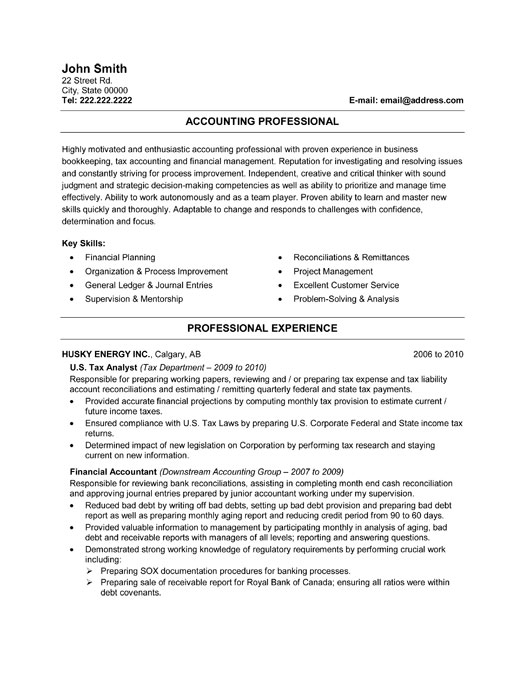 Accounting resume samples 2011
