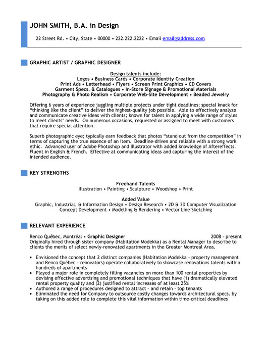 Art gallery resume example