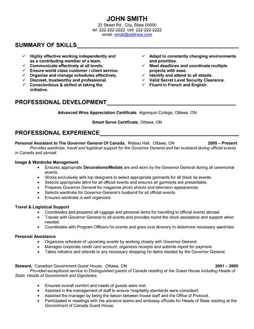 Cover letter for resume of personal assistant