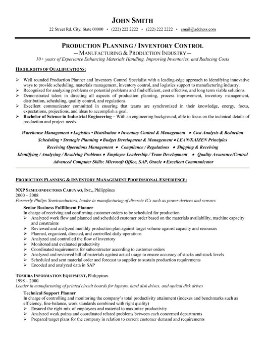 Planning and scheduler resume