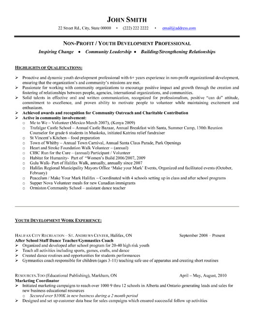 Sample Professional Resume Templates