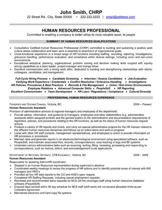 Human Resources Professional Resume Template