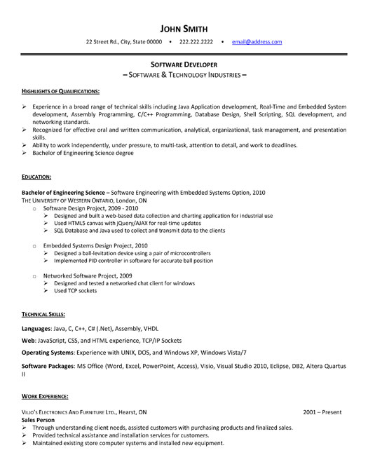 Web developer cover letter for resume