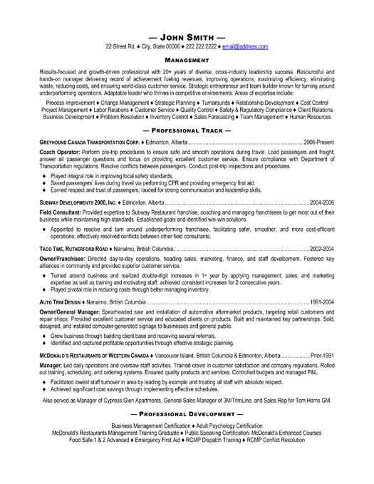sample coach resumes