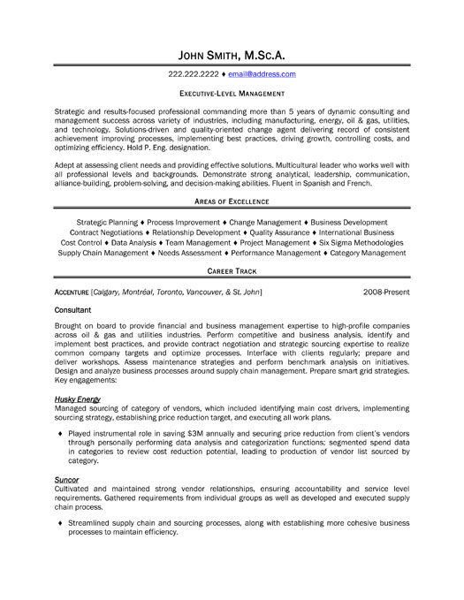 Executive-Level Manager Resume Template