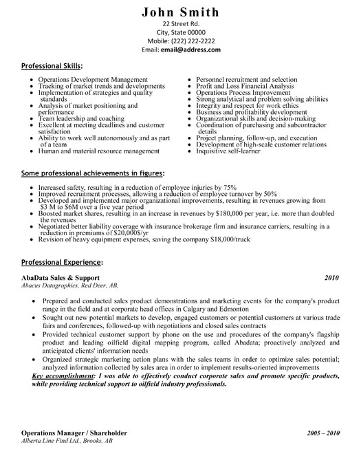 Resume for sales assistant manager