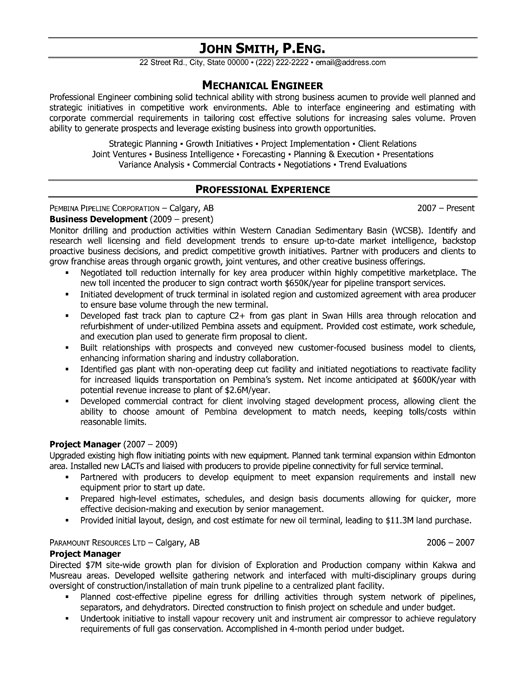 Engineering project manager resume sample