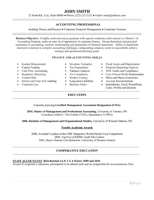 Financial Accountant Resume Template