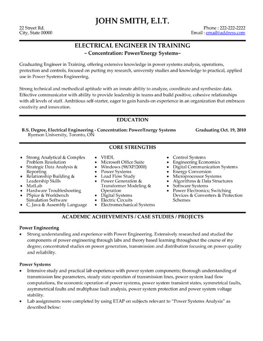 Senior electrical engineer resume