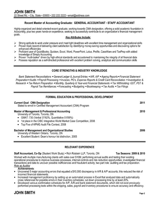 Cpa resume examples