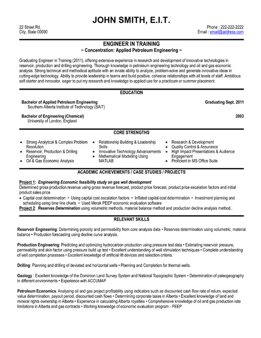 Training Engineer Resume Template