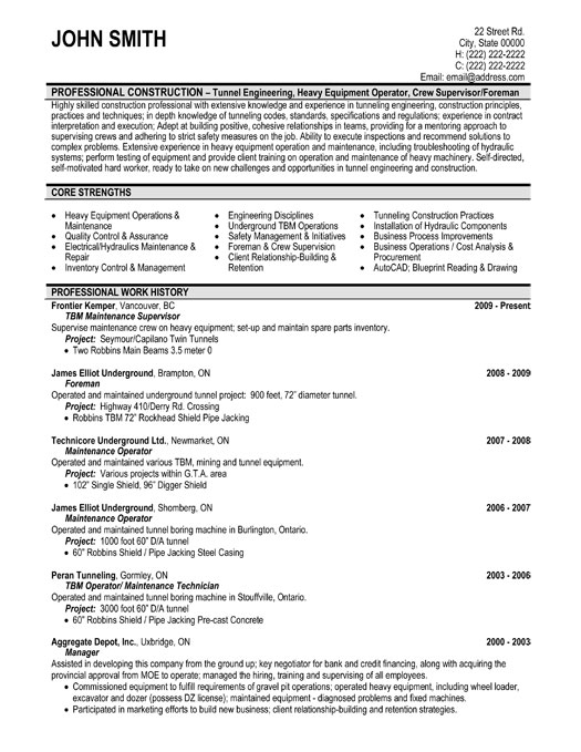 Sample resume applying for supervisor position