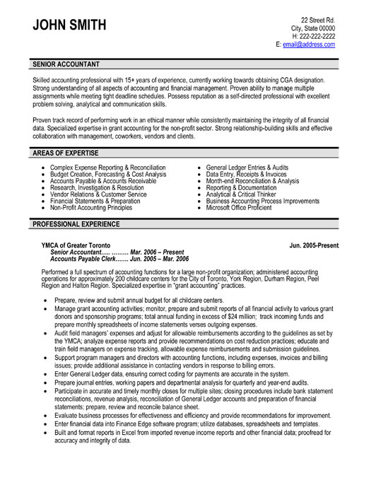 Senior Accountant Resume Template