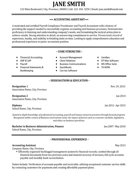 Accounting Assistant Resume Template