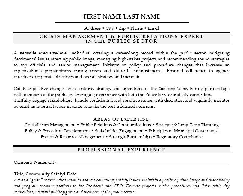 public relations manager cover letter