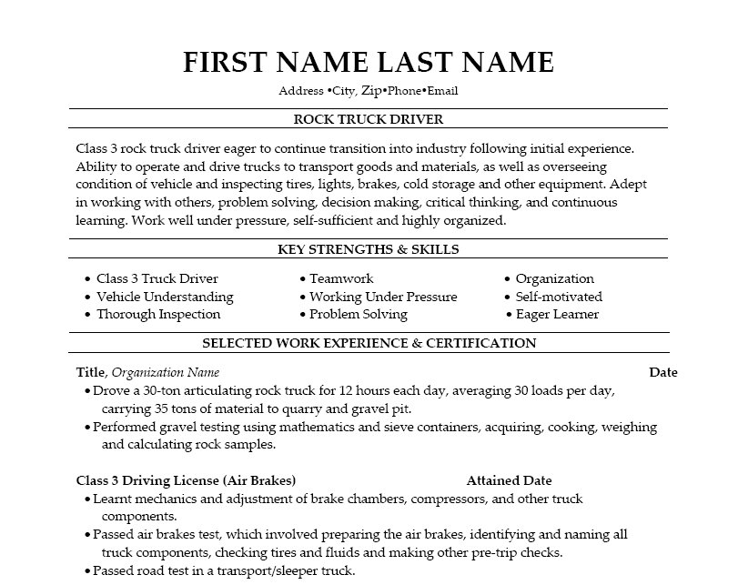 pin truck driver resume template 024 on pinterest