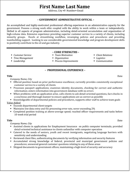 official resume template government administrative official resume template official resume template government administrative official resume template