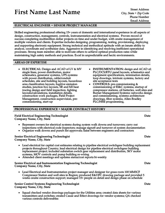 control system engineer resume resume example electrical