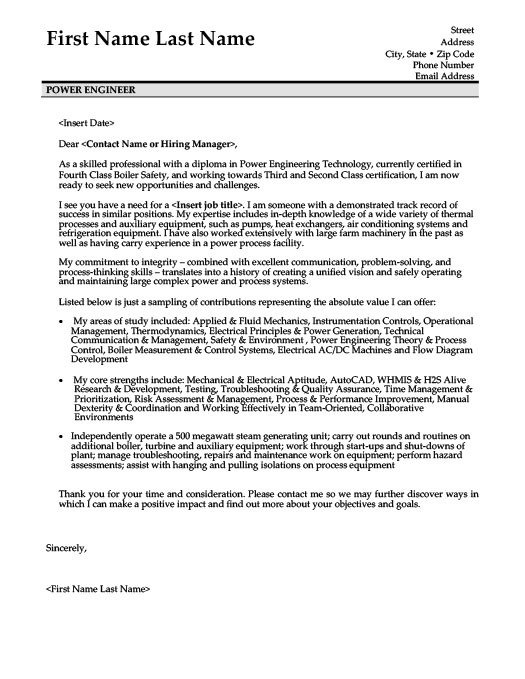 power engineering resumes
