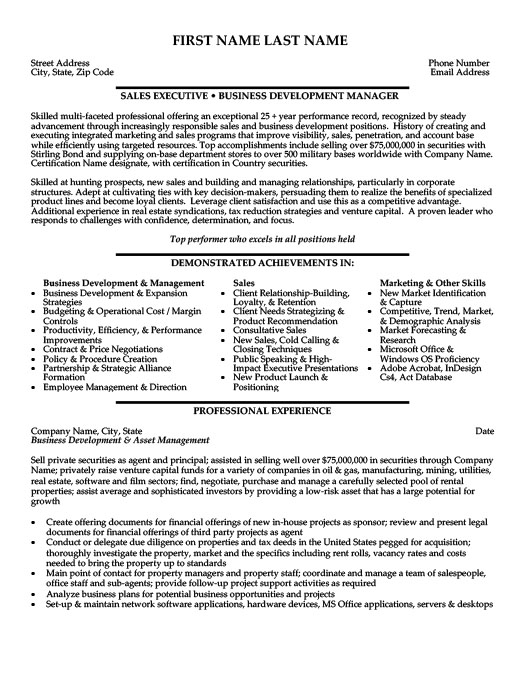 Sales Executive Resume Template Premium Resume Samples & Example