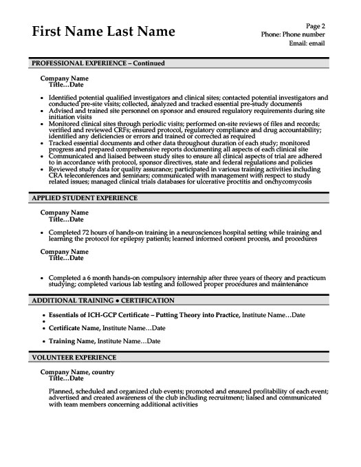 clinical re resume certified nursing assistant