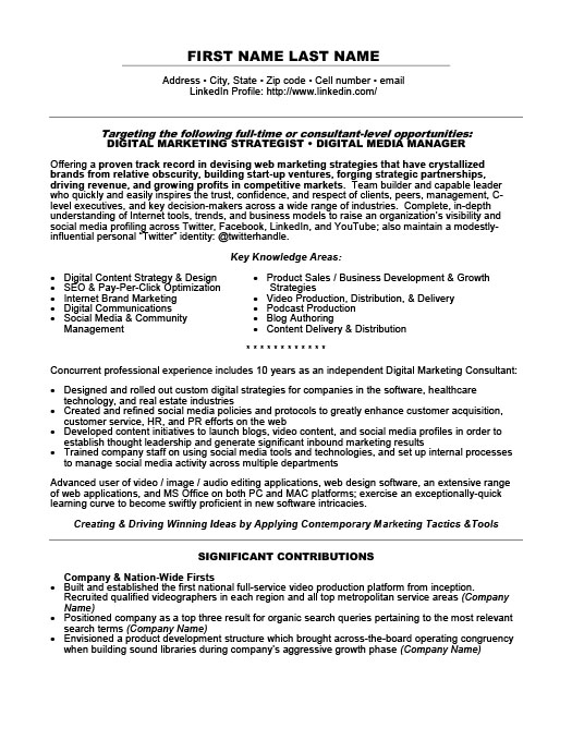 Digital Marketing Specialist Resume Template | Premium ...