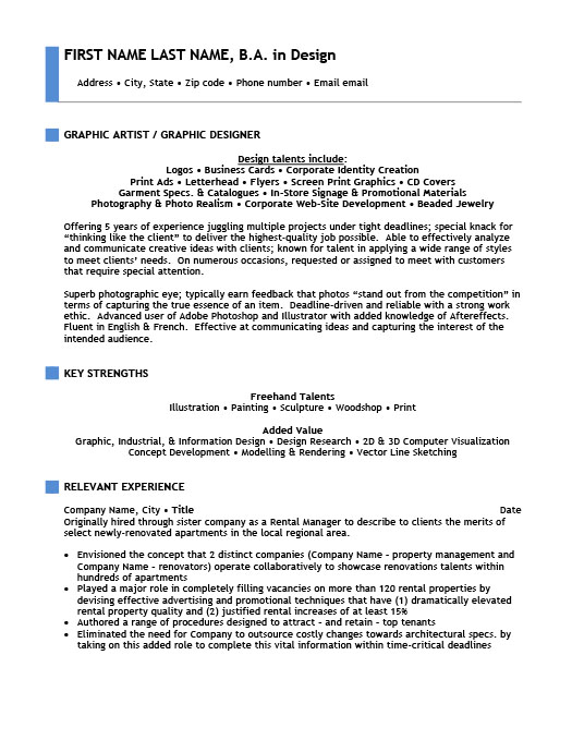 graphic artist resume template premium resume samples