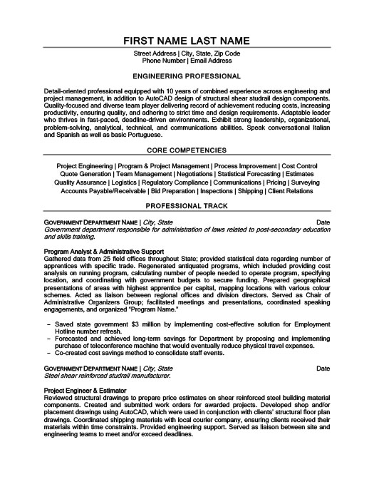 Purchase engineer resume templates