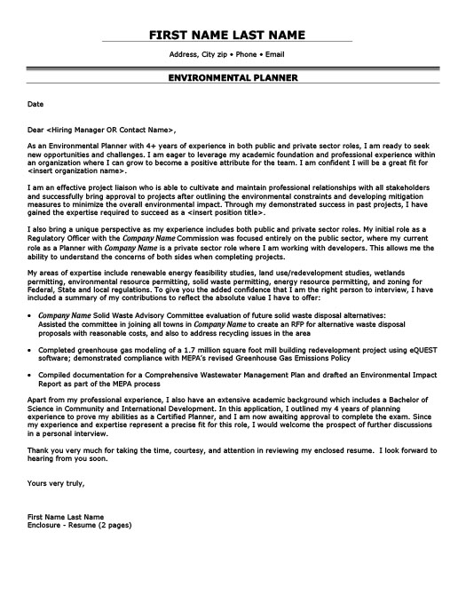 environmental planner resume template premium resume samples example