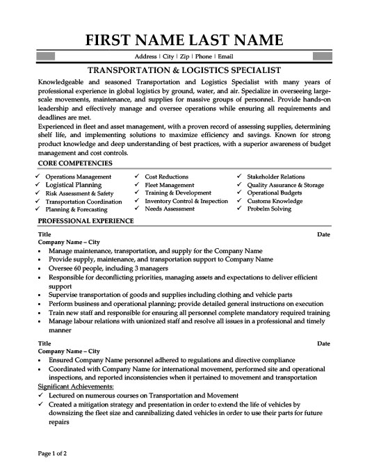 logistics manager cover letter sample and covering letter