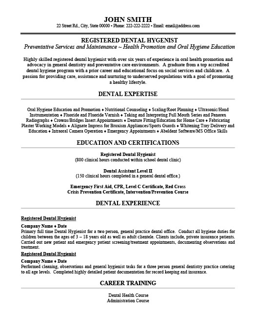Oral resume examples