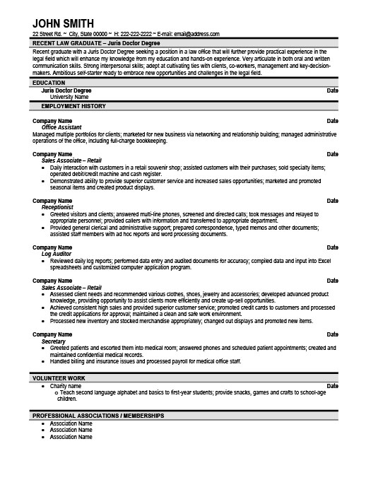 recent graduate resume template premium resume samples