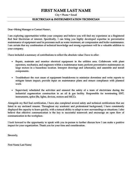 resume templates for electricians